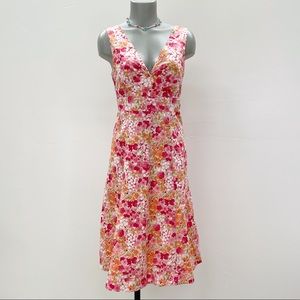 Garnet Hill Floral Print Cotton Dress 10